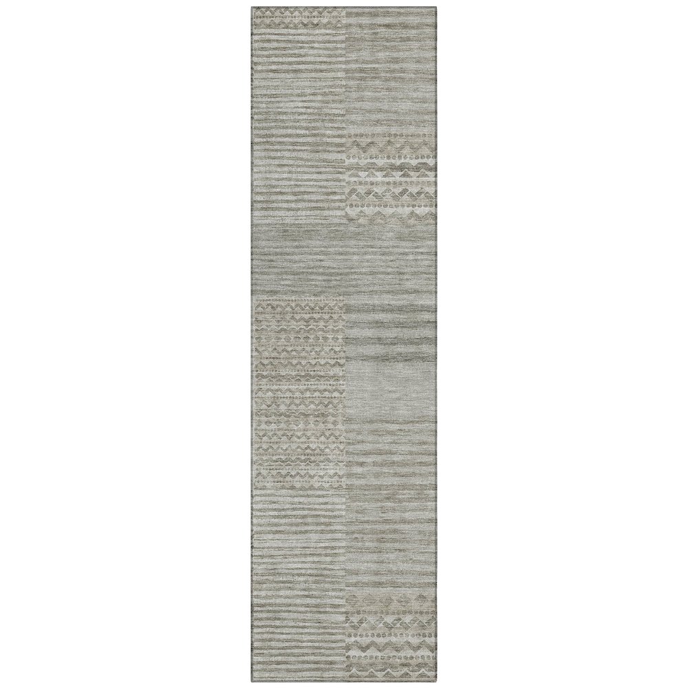Machine Washable Indoor/Outdoor Chantille ACN2749 Brown 2'3" x 7'6" Runner Rug. Picture 1
