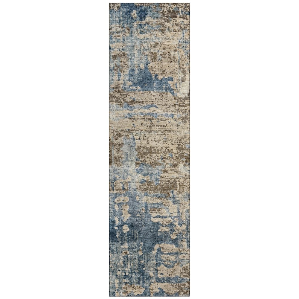 Machine Washable Indoor/Outdoor Chantille ACN2750 Brown 2'3" x 7'6" Runner Rug. Picture 1