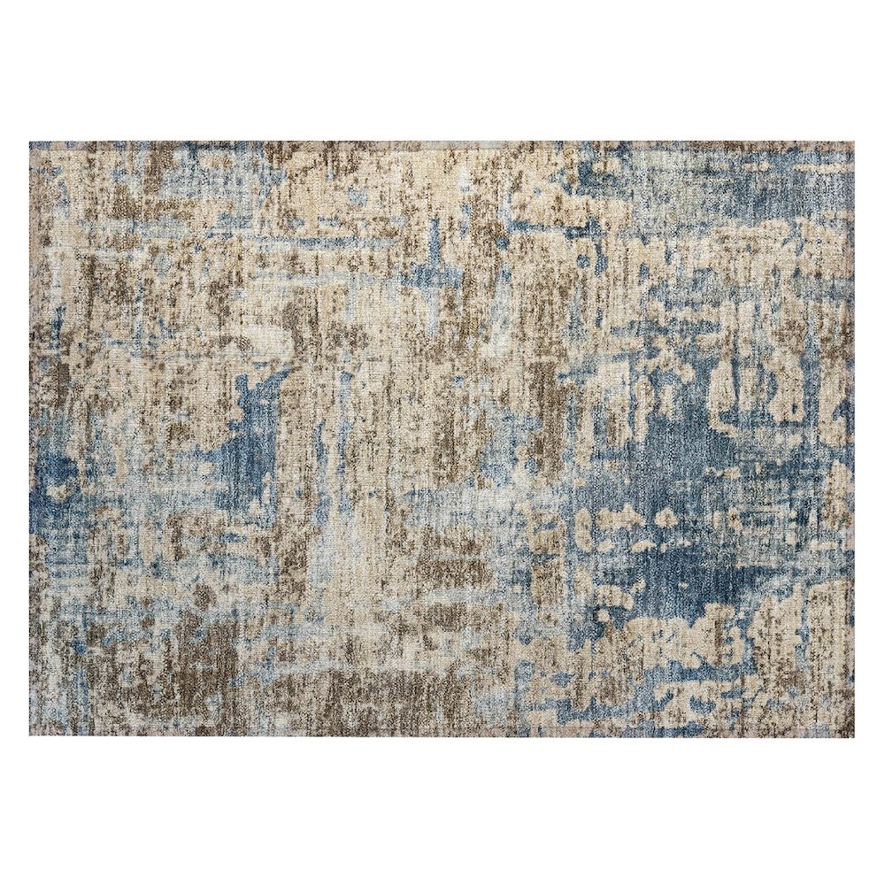 Machine Washable Indoor/Outdoor Chantille ACN2750 Brown 1'8" x 2'6" Rug. Picture 1