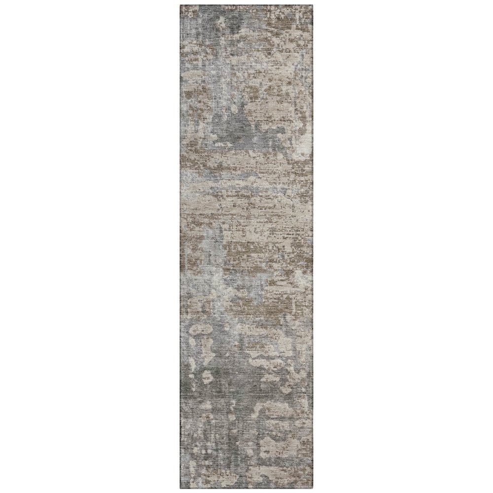 Machine Washable Indoor/Outdoor Chantille ACN2750 Brown 2'3" x 7'6" Runner Rug. Picture 1
