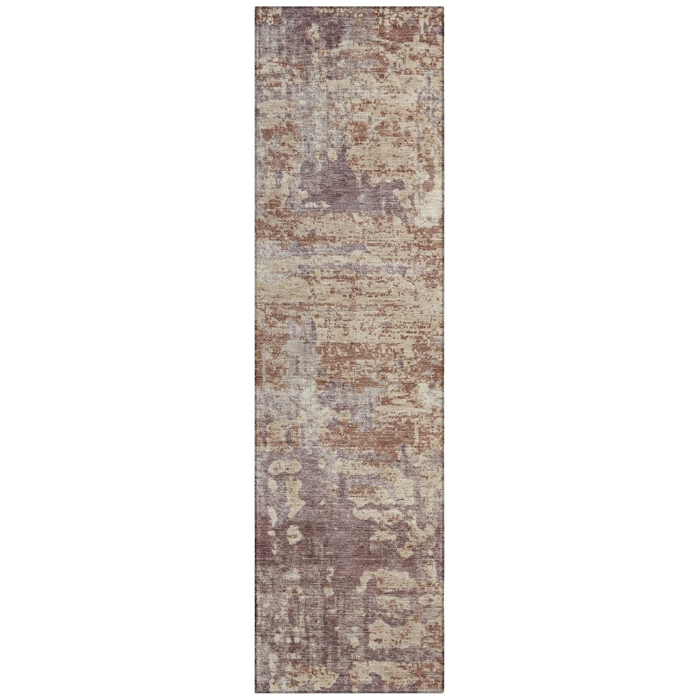 Machine Washable Indoor/Outdoor Chantille ACN2750 Orange 2'3" x 7'6" Runner Rug. Picture 1