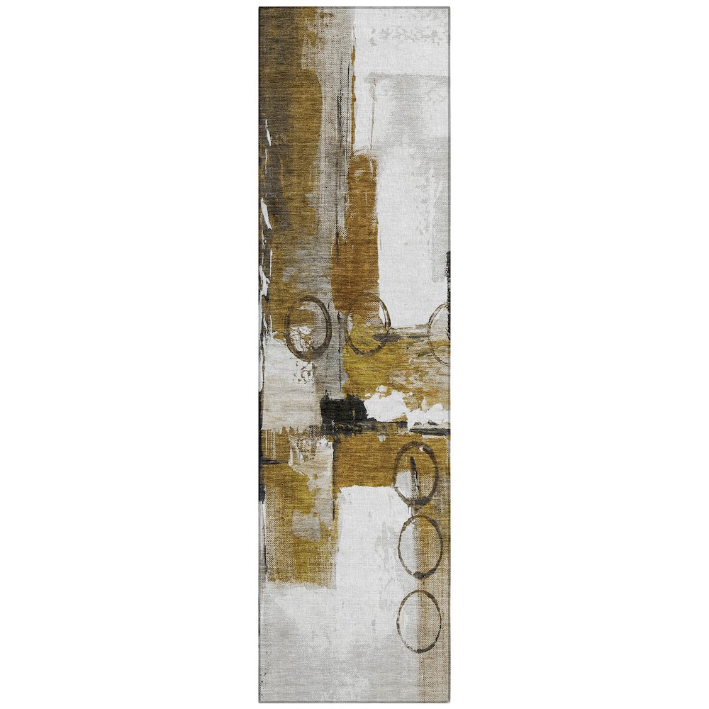 Machine Washable Indoor/Outdoor Chantille ACN2751 Brown 2'3" x 7'6" Runner Rug. Picture 1