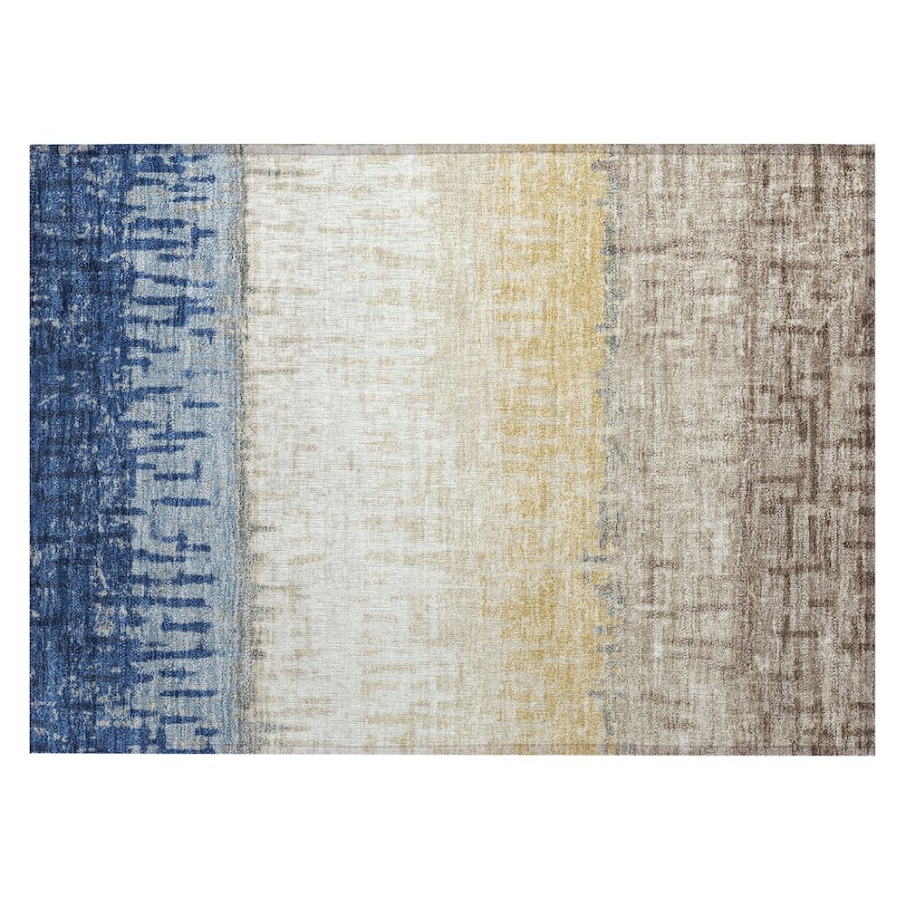 Machine Washable Indoor/Outdoor Chantille ACN2752 Blue 1'8" x 2'6" Rug. Picture 1