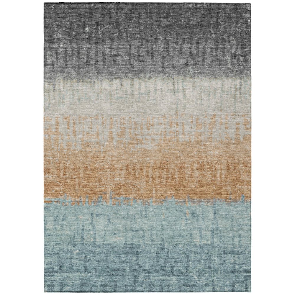 Machine Washable Indoor/Outdoor Chantille ACN2752 Gray 3' x 5' Rug. Picture 1