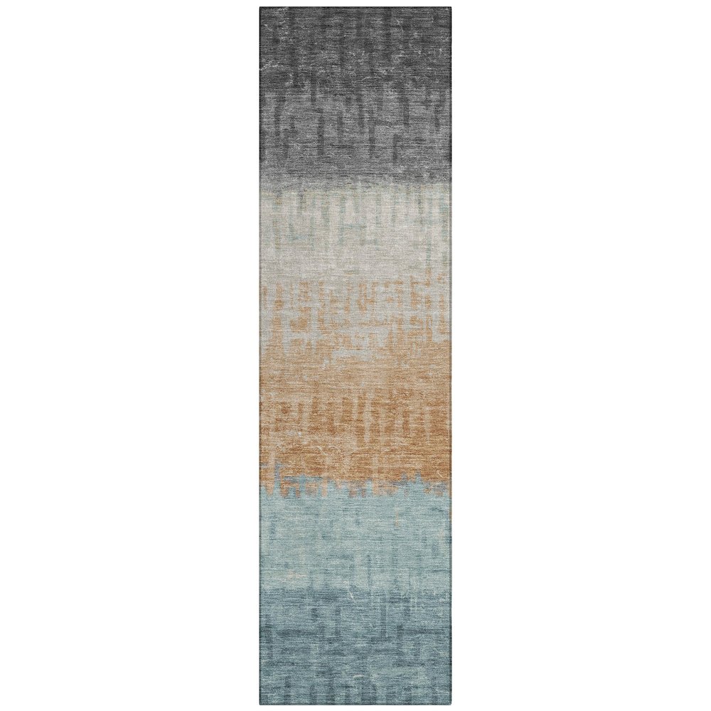 Machine Washable Indoor/Outdoor Chantille ACN2752 Gray 2'3" x 7'6" Runner Rug. Picture 1