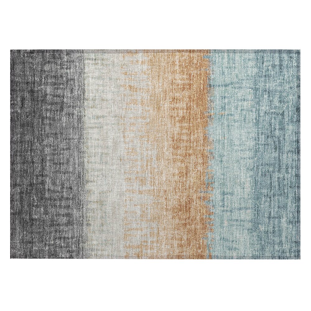 Machine Washable Indoor/Outdoor Chantille ACN2752 Gray 1'8" x 2'6" Rug. Picture 1