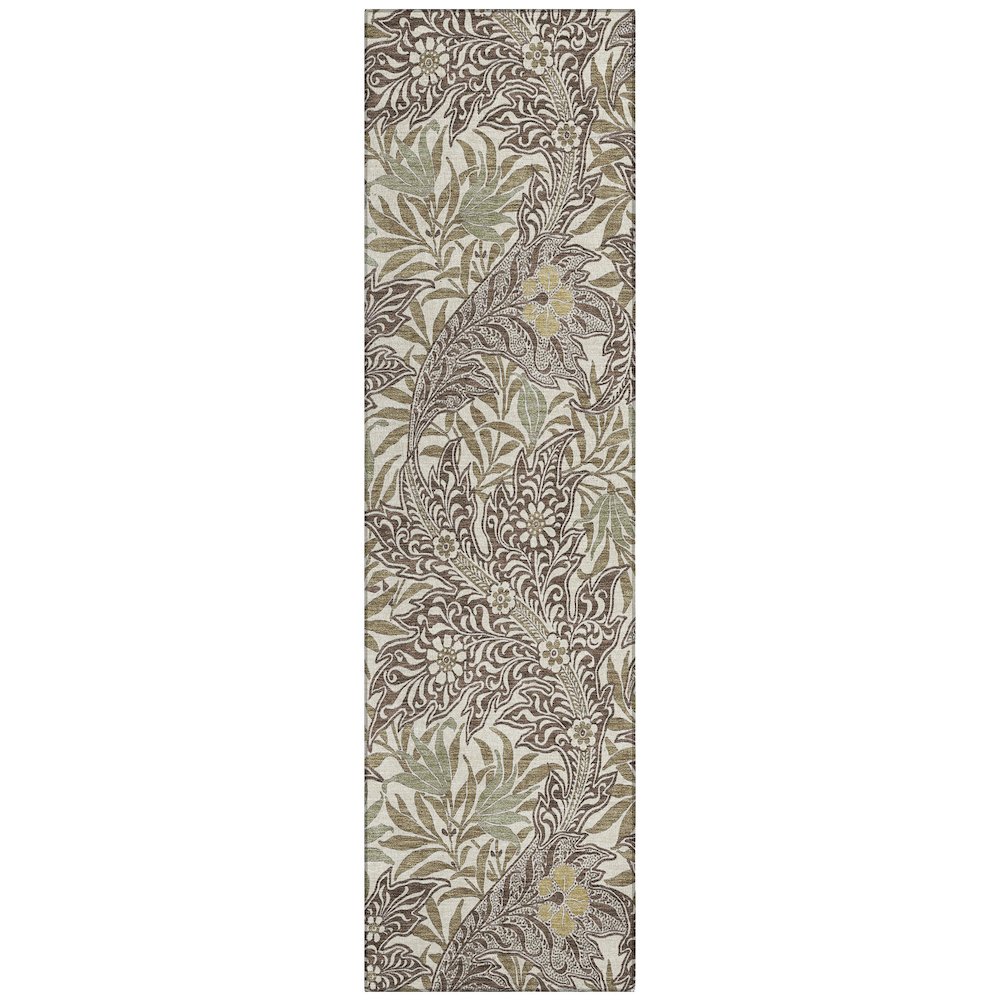 Machine Washable Indoor/Outdoor Chantille ACN2753 Brown 2'3" x 7'6" Runner Rug. Picture 1