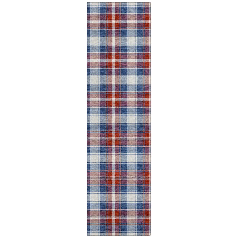 Machine Washable Indoor/Outdoor Chantille ACN2755 Blue 2'3" x 7'6" Runner Rug. Picture 1