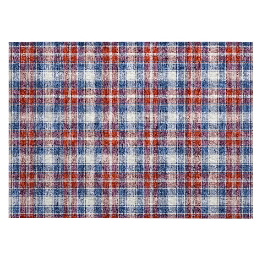 Machine Washable Indoor/Outdoor Chantille ACN2755 Blue 1'8" x 2'6" Rug. Picture 1