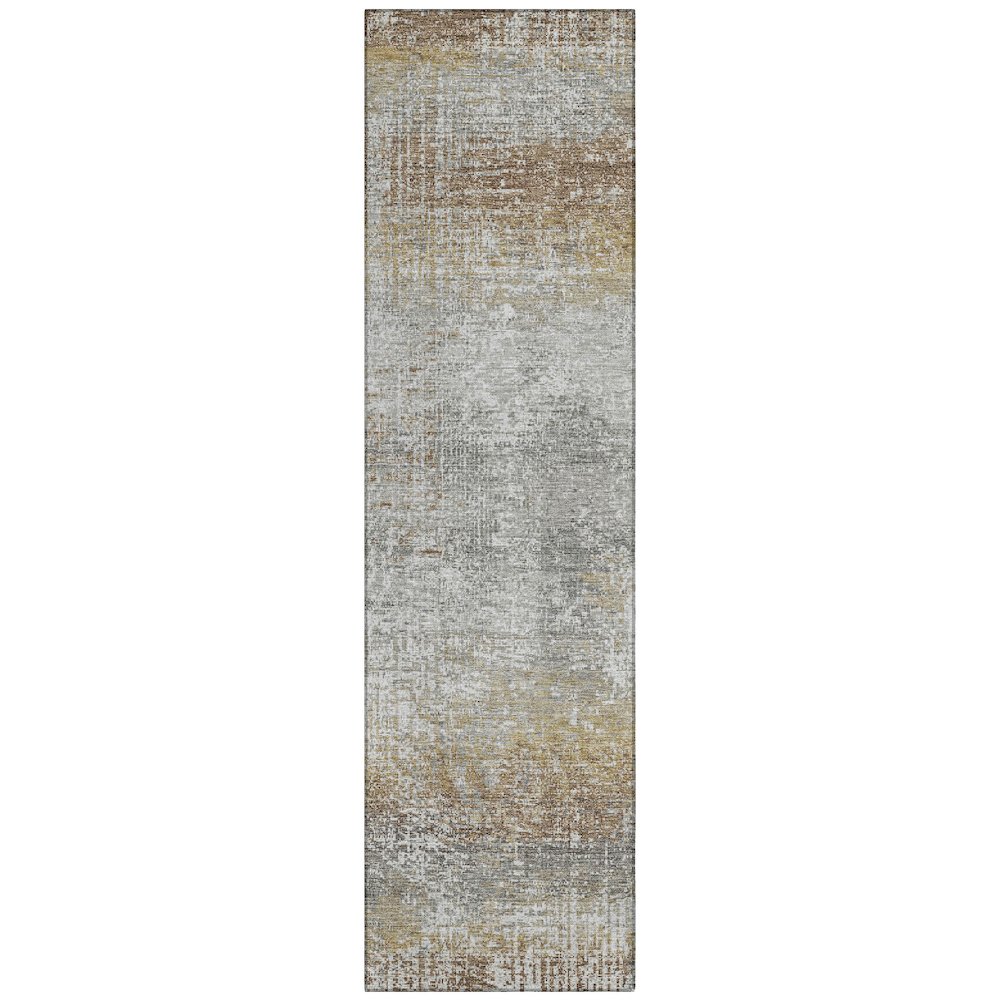 Machine Washable Indoor/Outdoor Chantille ACN2756 Gray 2'3" x 7'6" Runner Rug. Picture 1