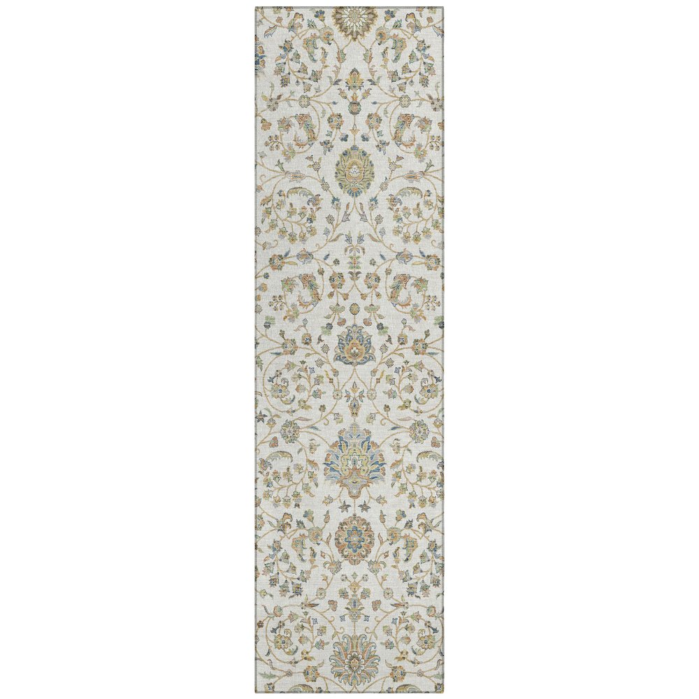 Machine Washable Indoor/Outdoor Chantille ACN2758 Ivory 2'3" x 7'6" Runner Rug. Picture 1