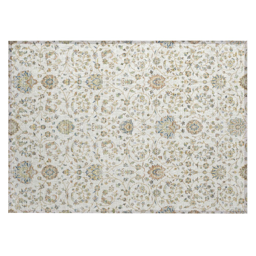 Machine Washable Indoor/Outdoor Chantille ACN2758 Ivory 1'8" x 2'6" Rug. Picture 1