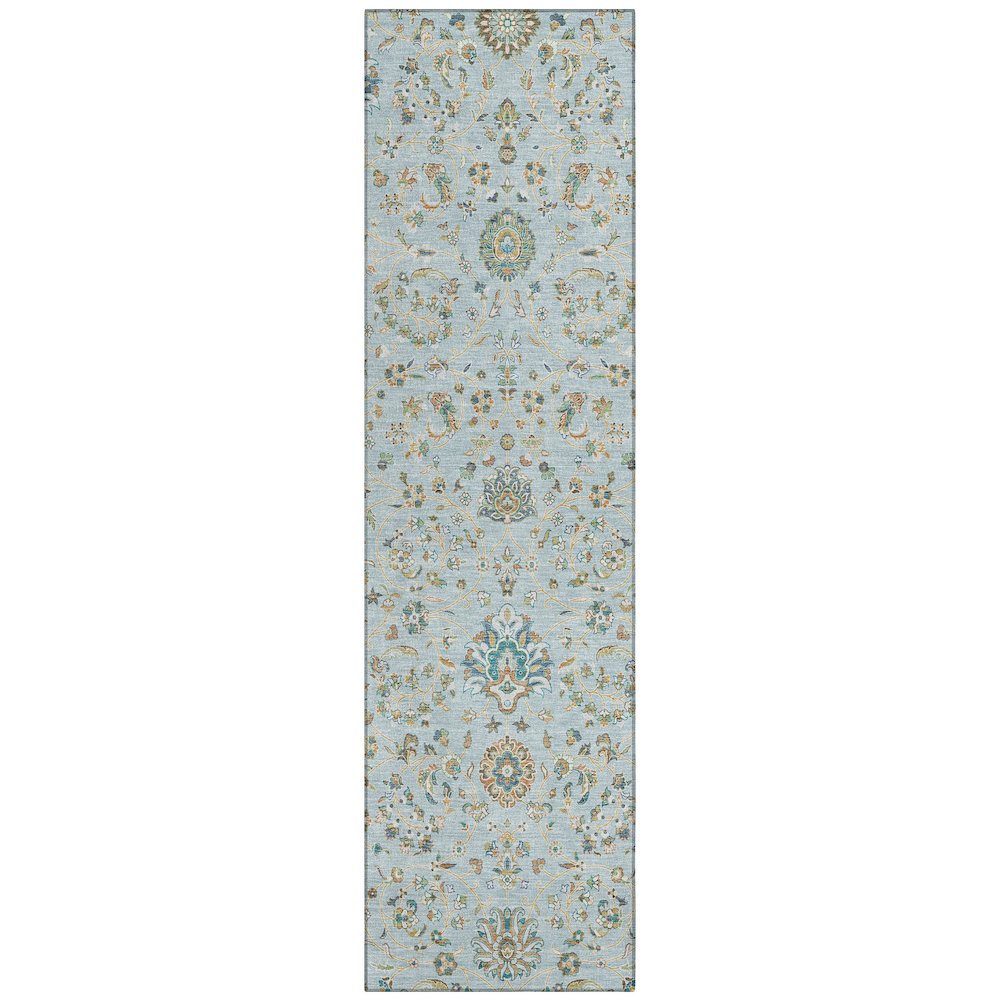 Machine Washable Indoor/Outdoor Chantille ACN2758 Blue 2'3" x 7'6" Runner Rug. Picture 1