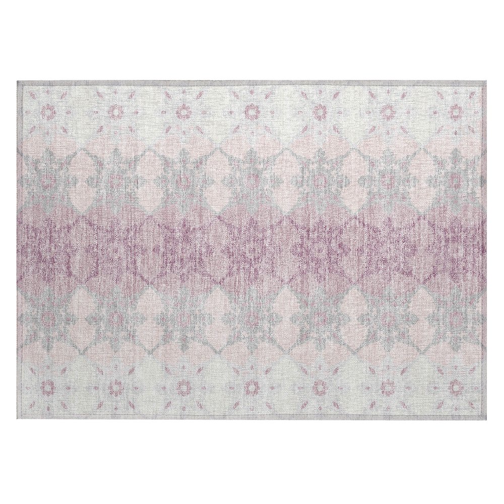 Machine Washable Indoor/Outdoor Chantille ACN2759 Pink 1'8" x 2'6" Rug. Picture 1