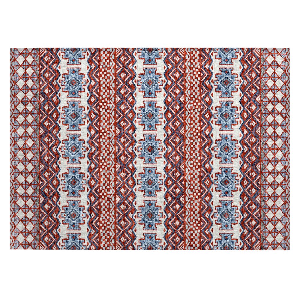 Machine Washable Indoor/Outdoor Chantille ACN2760 Red 1'8" x 2'6" Rug. Picture 1