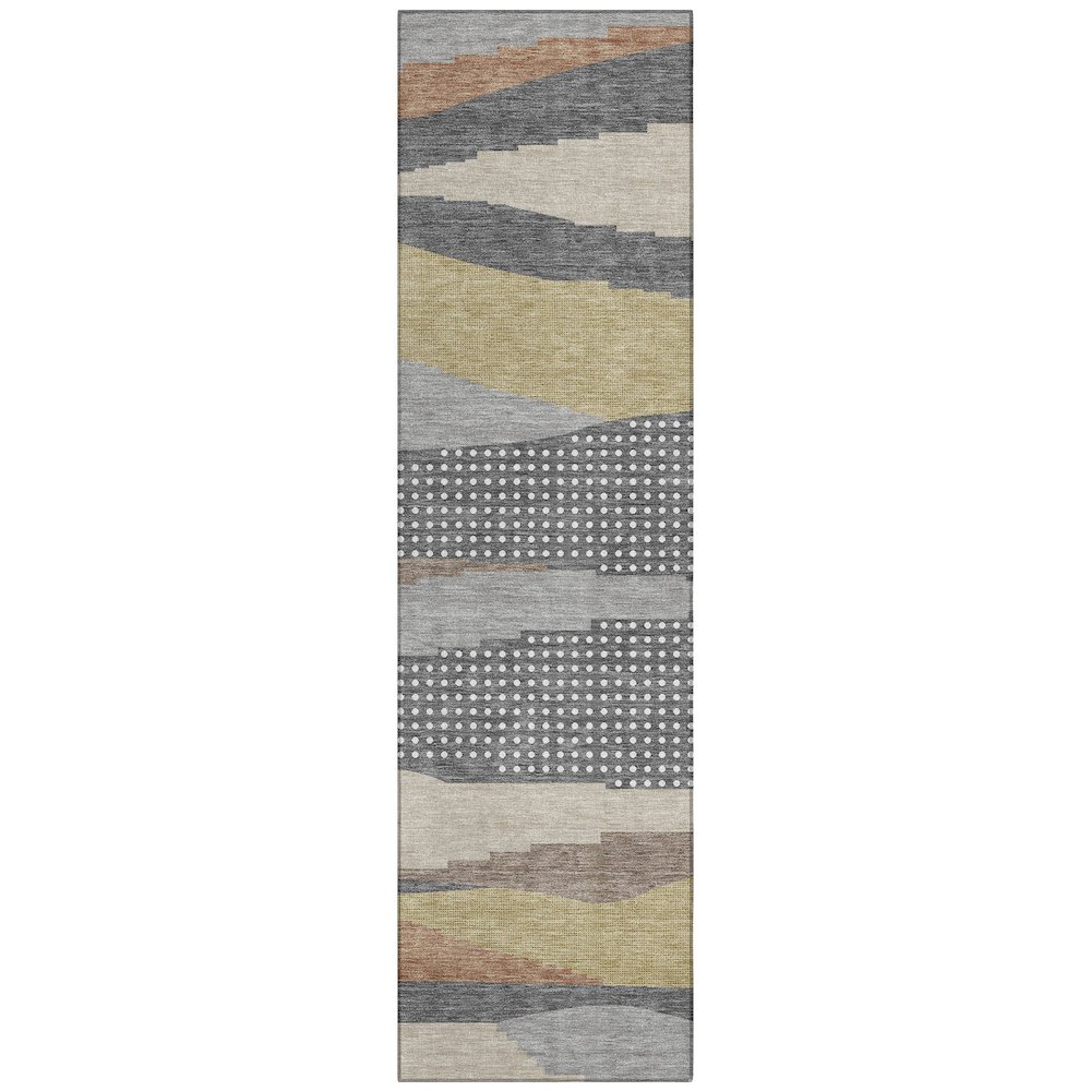 Machine Washable Indoor/Outdoor Chantille ACN2761 Gray 2'3" x 7'6" Runner Rug. Picture 1