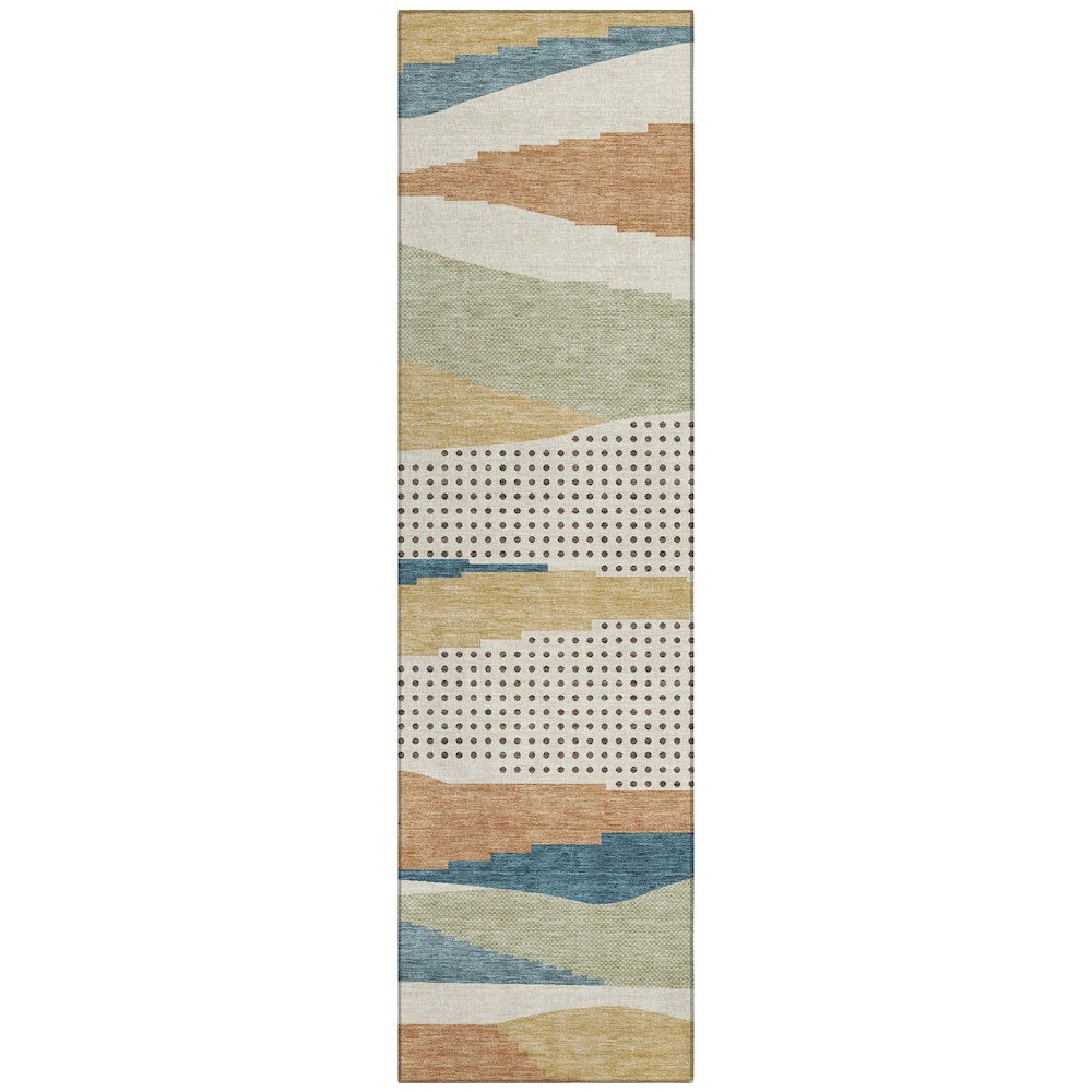 Machine Washable Indoor/Outdoor Chantille ACN2761 Ivory 2'3" x 7'6" Runner Rug. Picture 1