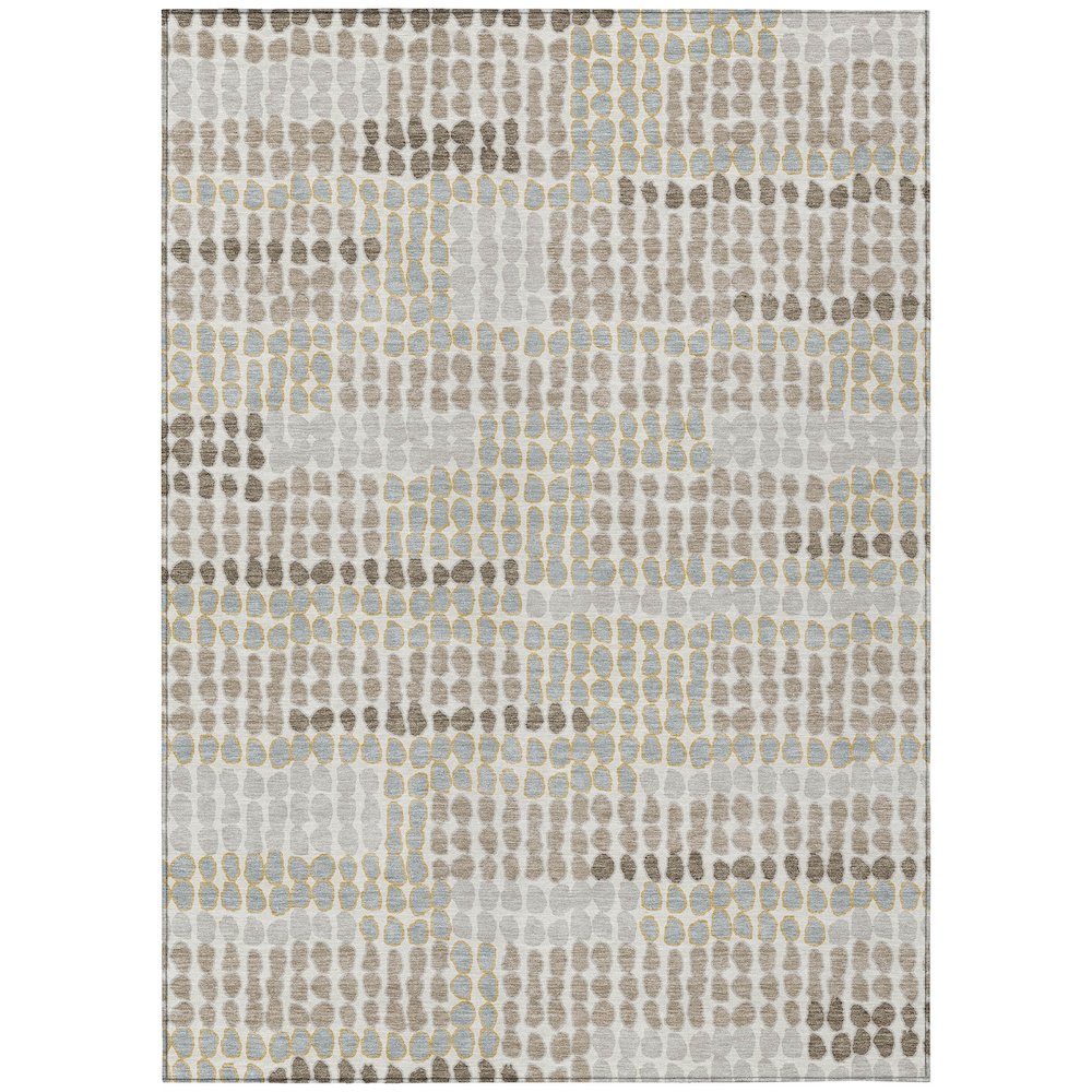 Machine Washable Indoor/Outdoor Chantille ACN2763 Ivory 3' x 5' Rug. Picture 1