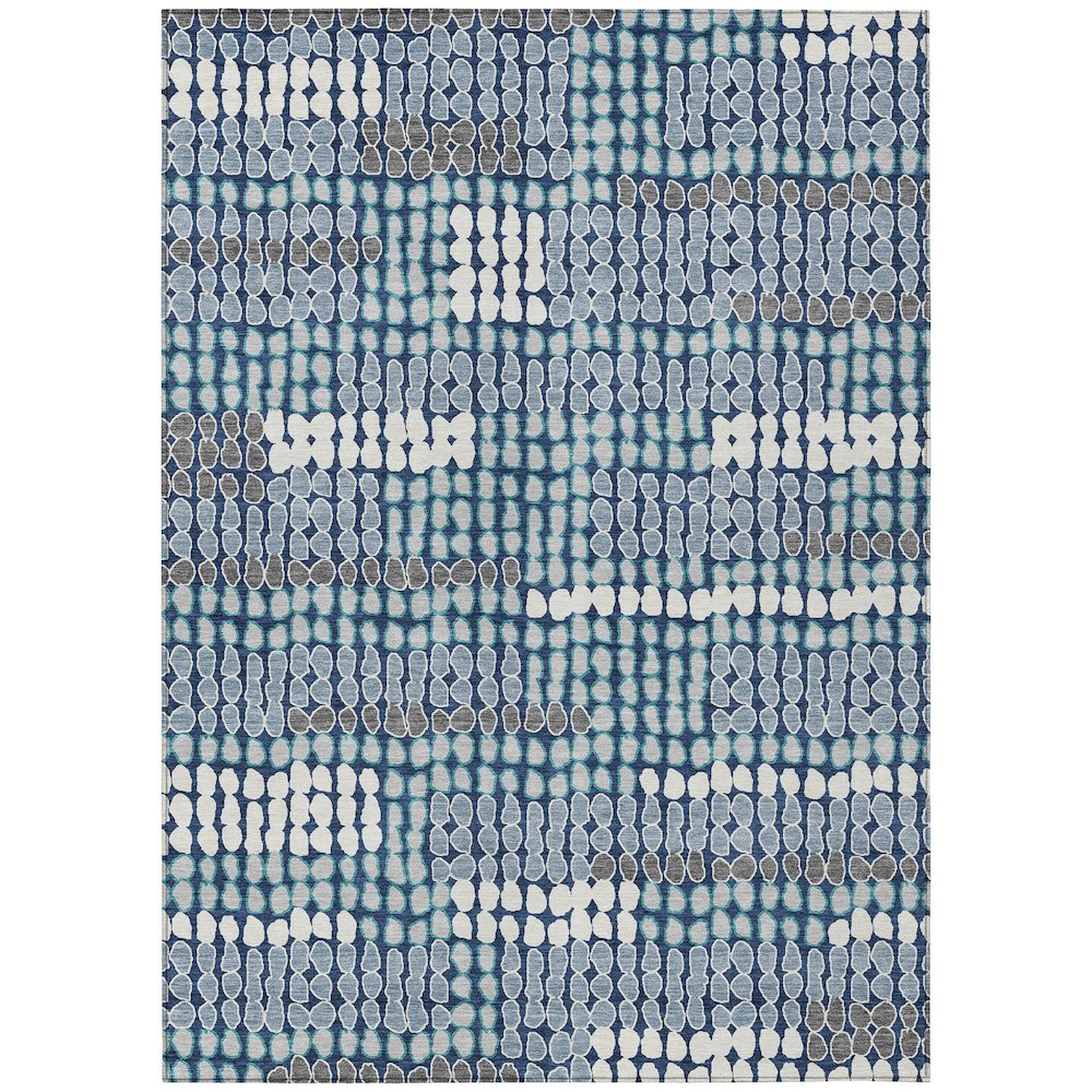 Machine Washable Indoor/Outdoor Chantille ACN2763 Blue 3' x 5' Rug. Picture 1