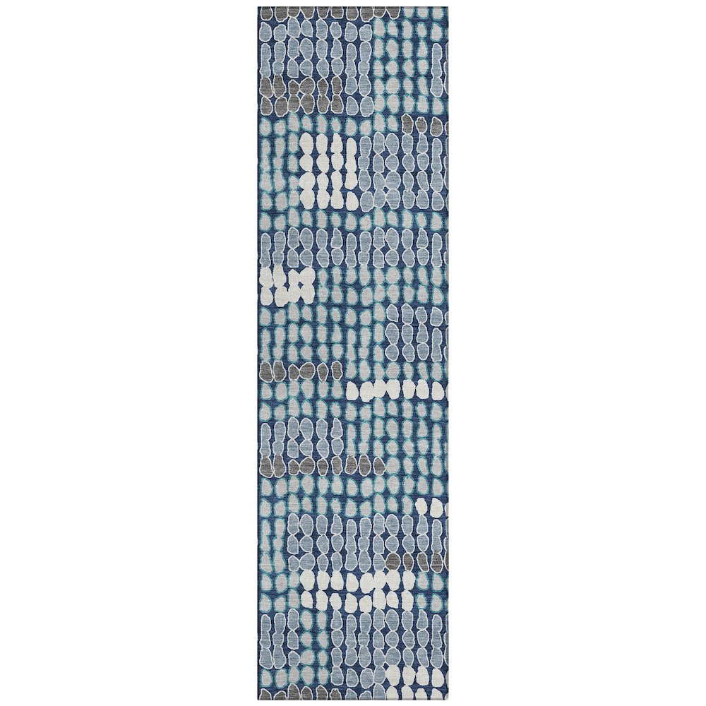 Machine Washable Indoor/Outdoor Chantille ACN2763 Blue 2'3" x 7'6" Runner Rug. Picture 1