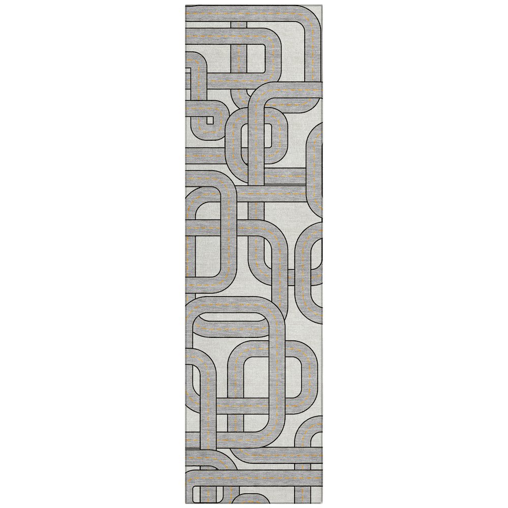 Machine Washable Indoor/Outdoor Chantille ACN2764 Ivory 2'3" x 7'6" Runner Rug. Picture 1