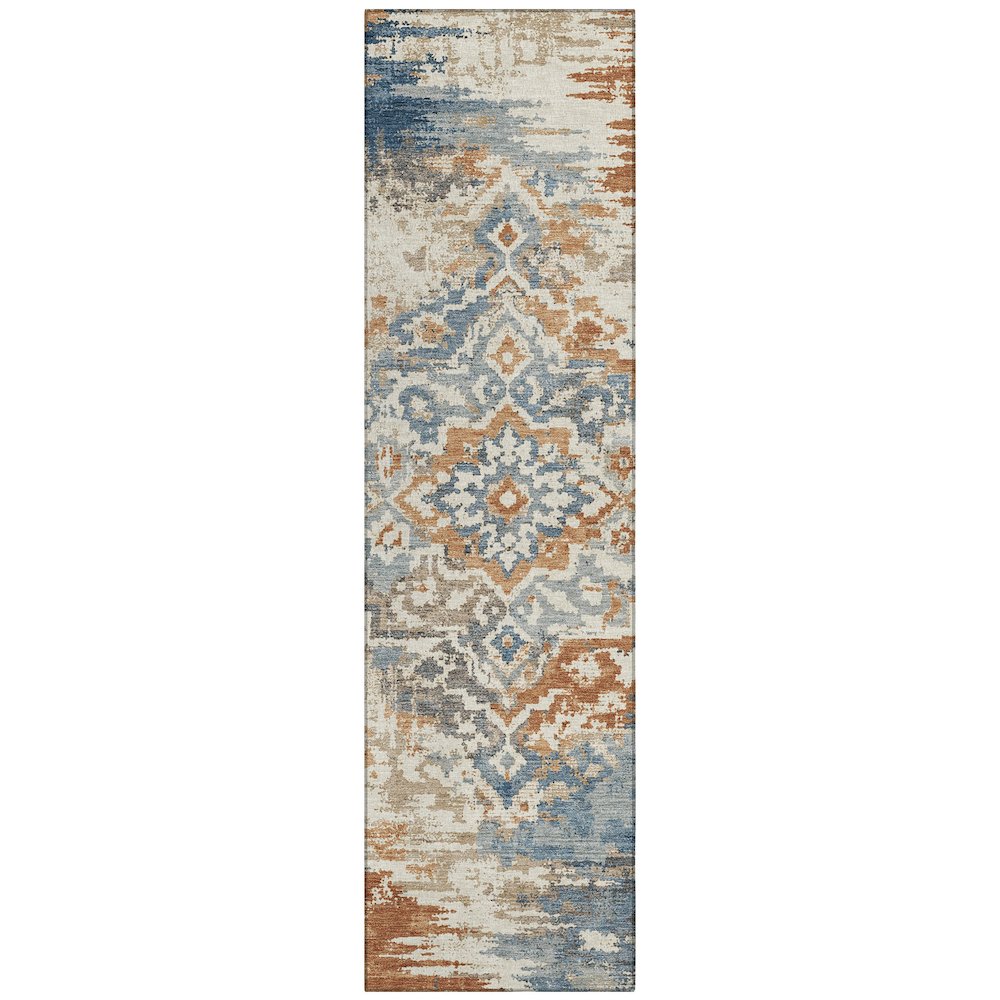 Machine Washable Indoor/Outdoor Chantille ACN2765 Ivory 2'3" x 7'6" Runner Rug. Picture 1