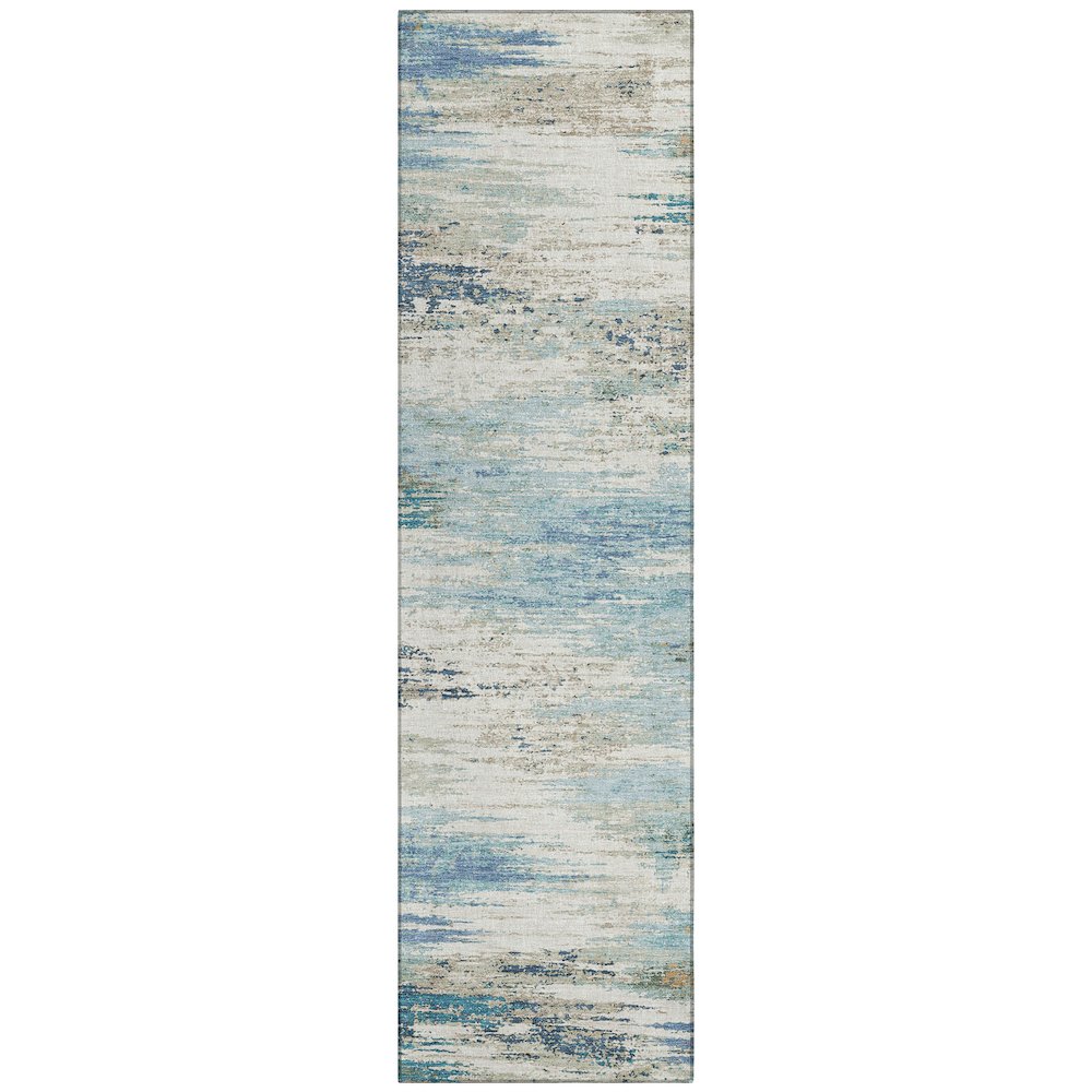 Machine Washable Indoor/Outdoor Chantille ACN2766 Blue 2'3" x 7'6" Runner Rug. Picture 1