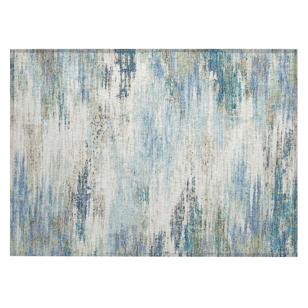 Machine Washable Indoor/Outdoor Chantille ACN2766 Blue 1'8" x 2'6" Rug. Picture 1