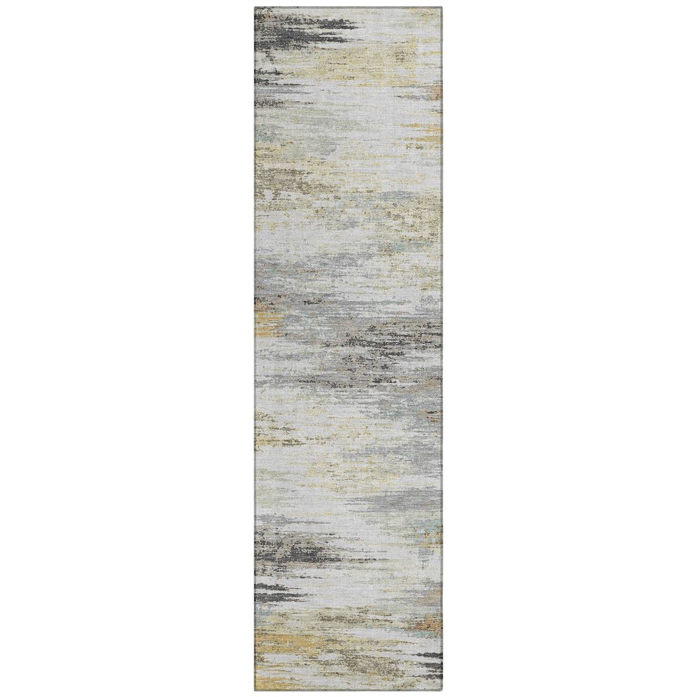 Machine Washable Indoor/Outdoor Chantille ACN2766 Gray 2'3" x 7'6" Runner Rug. Picture 1
