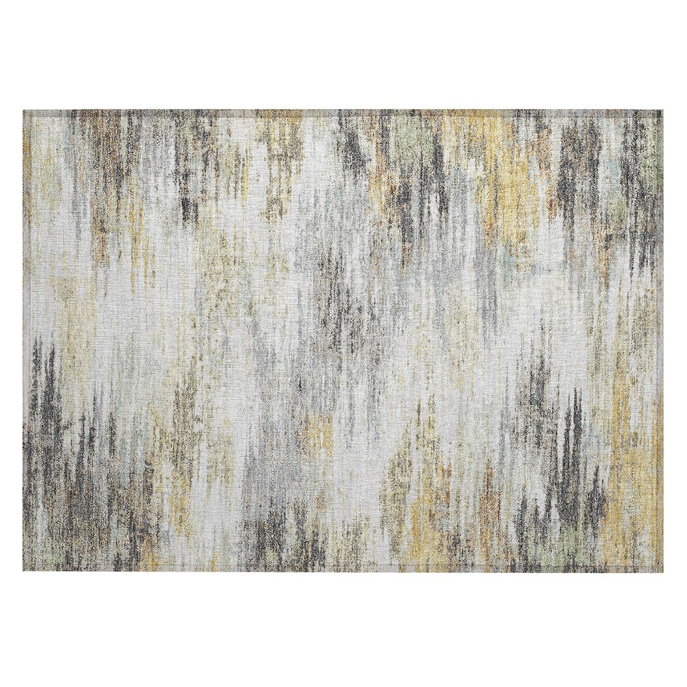 Machine Washable Indoor/Outdoor Chantille ACN2766 Gray 1'8" x 2'6" Rug. Picture 1
