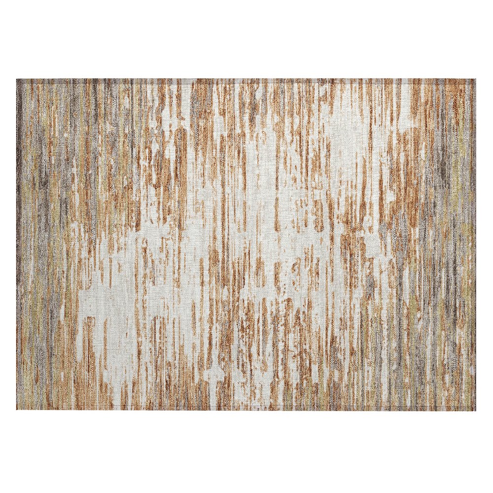 Machine Washable Indoor/Outdoor Chantille ACN2767 Orange 1'8" x 2'6" Rug. Picture 1