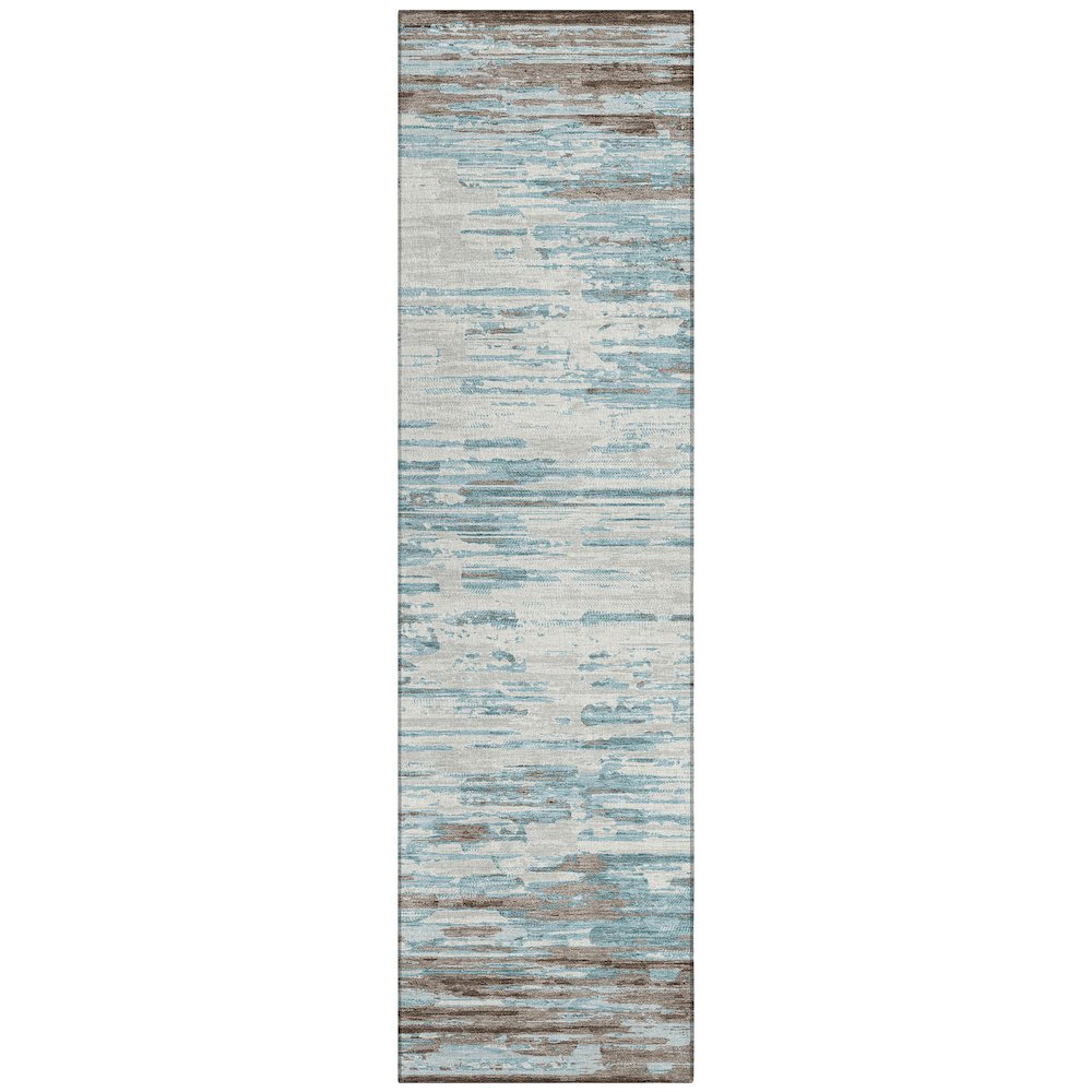 Machine Washable Indoor/Outdoor Chantille ACN2767 Teal 2'3" x 7'6" Runner Rug. Picture 1