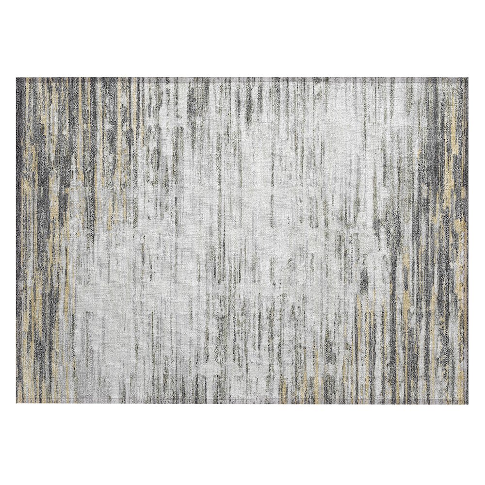 Machine Washable Indoor/Outdoor Chantille ACN2767 Gray 1'8" x 2'6" Rug. Picture 1