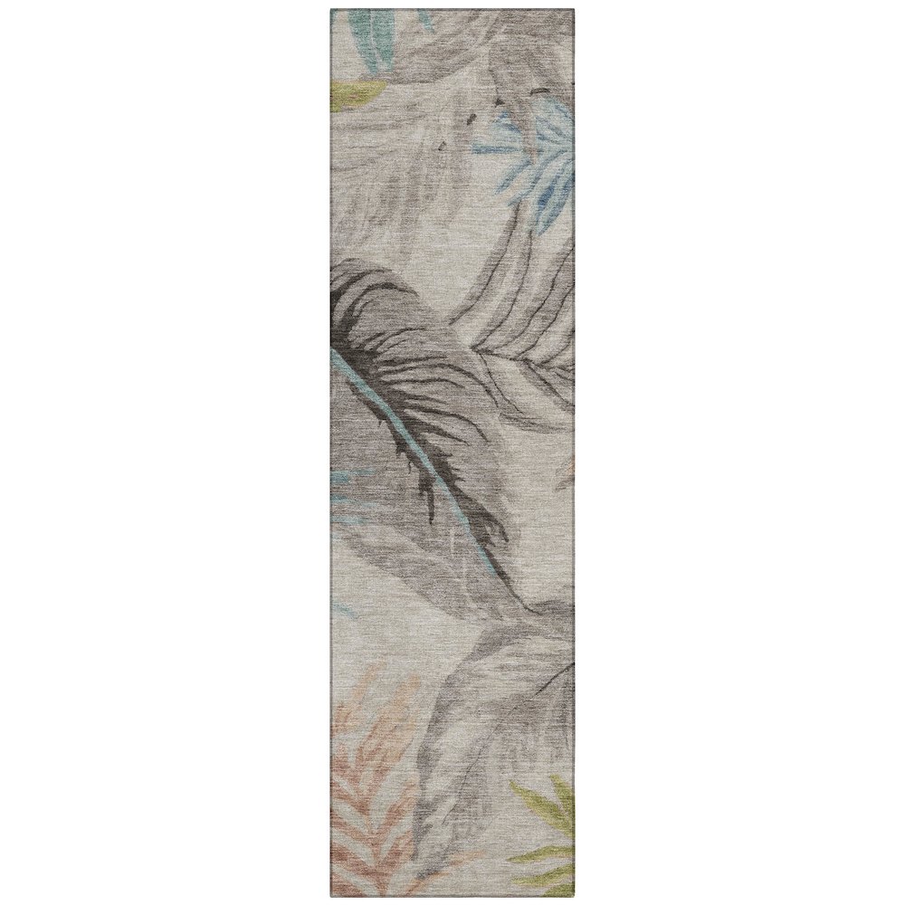 Machine Washable Indoor/Outdoor Chantille ACN2768 Brown 2'3" x 7'6" Runner Rug. Picture 1