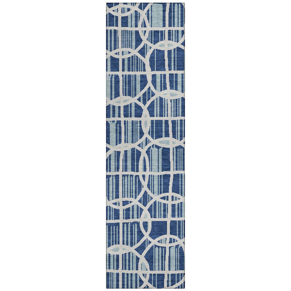 Machine Washable Indoor/Outdoor Chantille ACN2769 Blue 2'3" x 7'6" Runner Rug. Picture 1