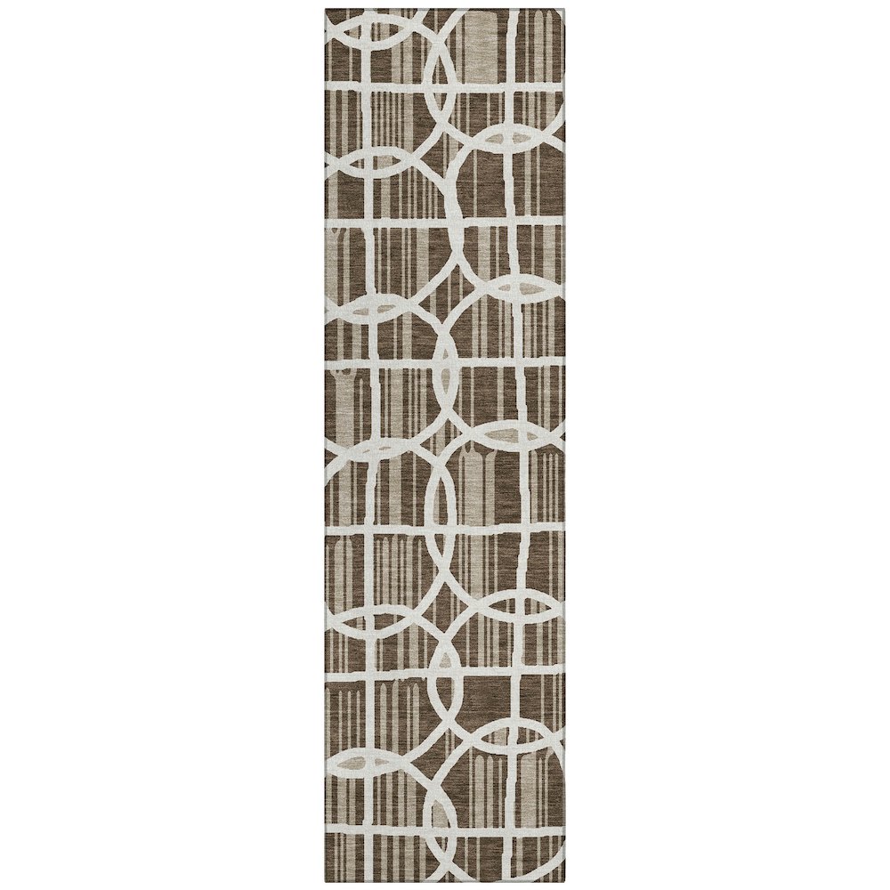 Machine Washable Indoor/Outdoor Chantille ACN2769 Brown 2'3" x 7'6" Runner Rug. Picture 1