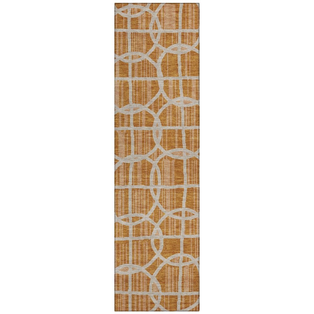 Machine Washable Indoor/Outdoor Chantille ACN2769 Orange 2'3" x 7'6" Runner Rug. Picture 1