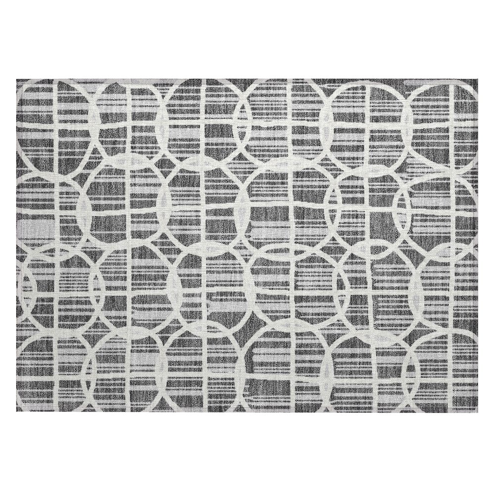 Machine Washable Indoor/Outdoor Chantille ACN2769 Gray 1'8" x 2'6" Rug. Picture 1