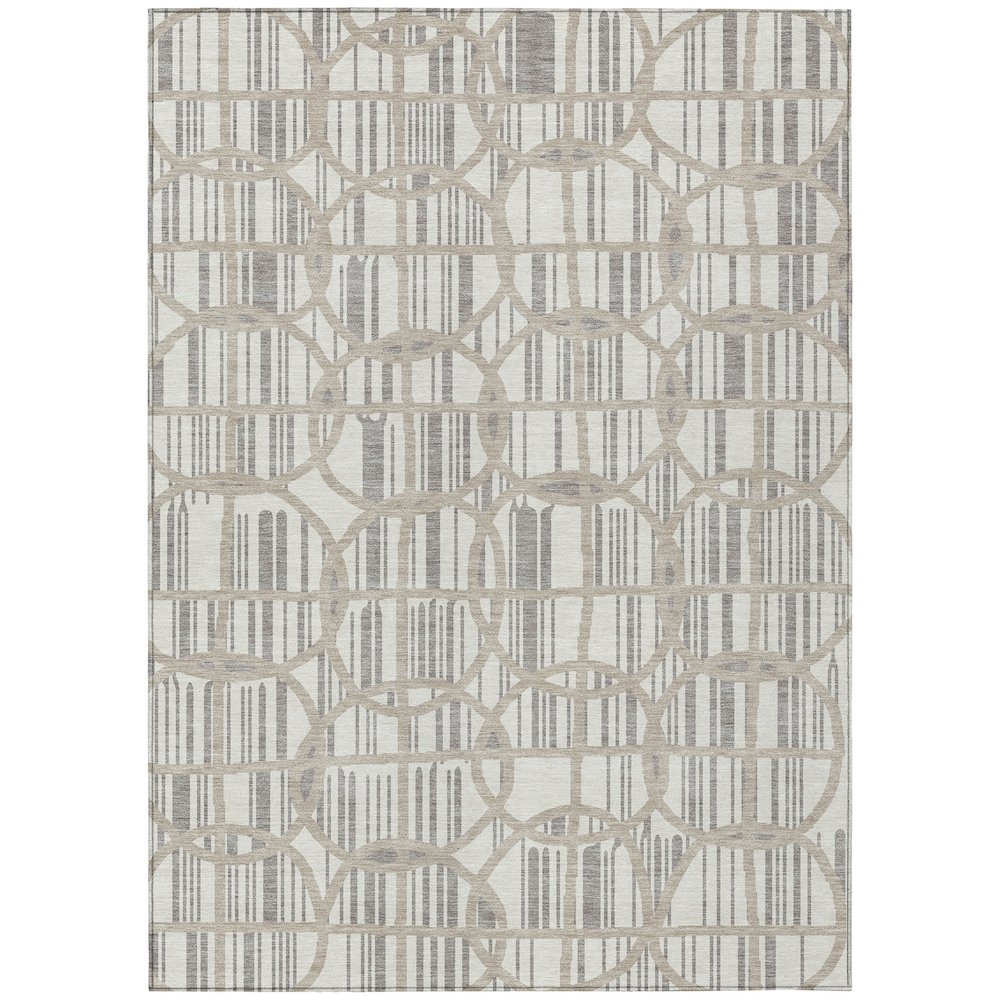 Machine Washable Indoor/Outdoor Chantille ACN2769 Ivory 3' x 5' Rug. Picture 1