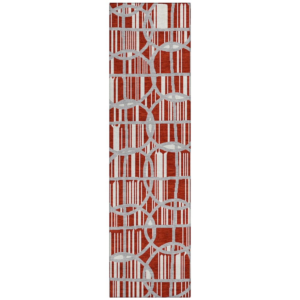 Machine Washable Indoor/Outdoor Chantille ACN2769 Red 2'3" x 7'6" Runner Rug. Picture 1