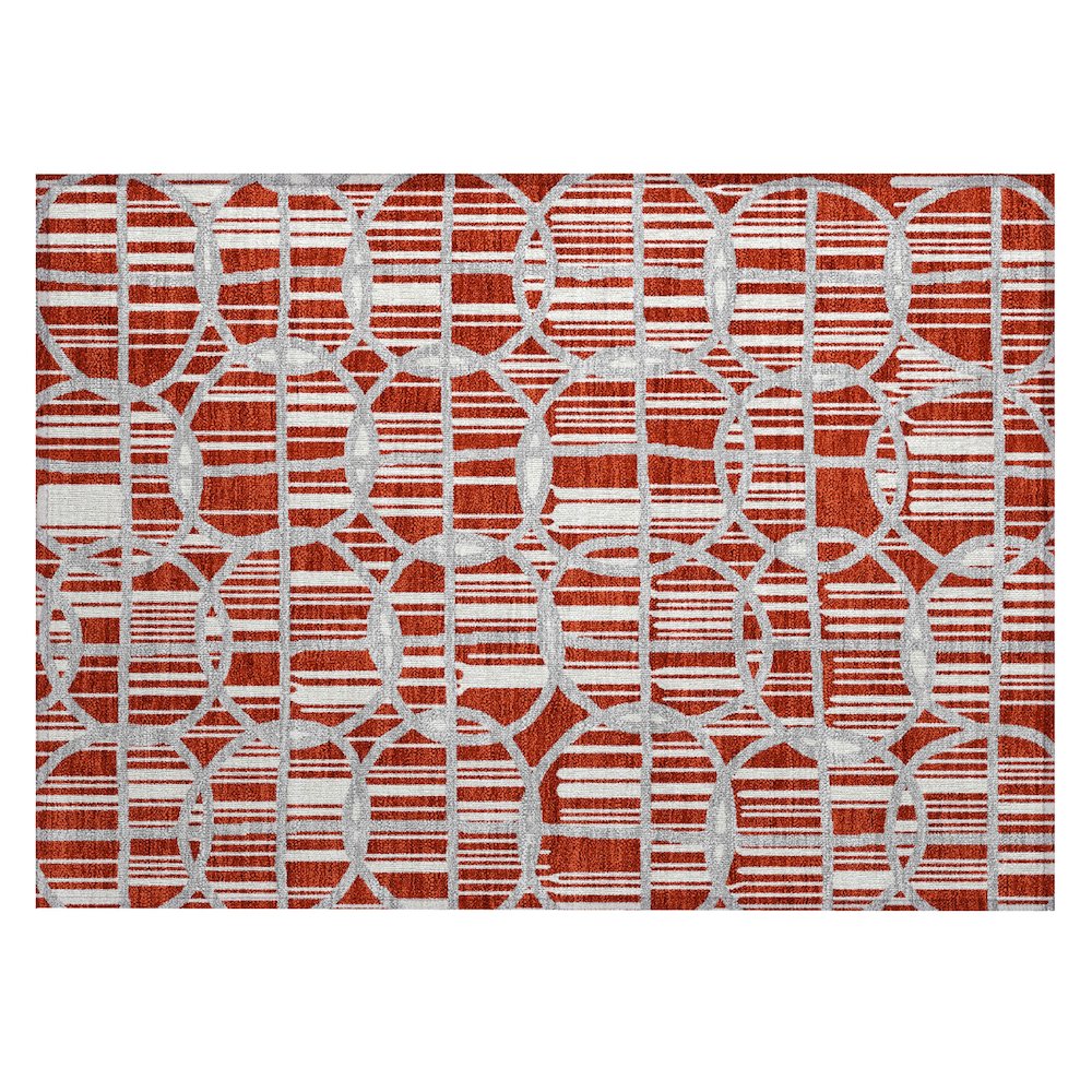 Machine Washable Indoor/Outdoor Chantille ACN2769 Red 1'8" x 2'6" Rug. Picture 1