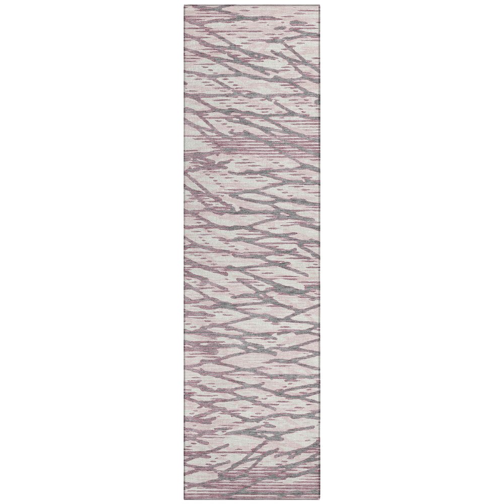 Machine Washable Indoor/Outdoor Chantille ACN2771 Pink 2'3" x 7'6" Runner Rug. Picture 1
