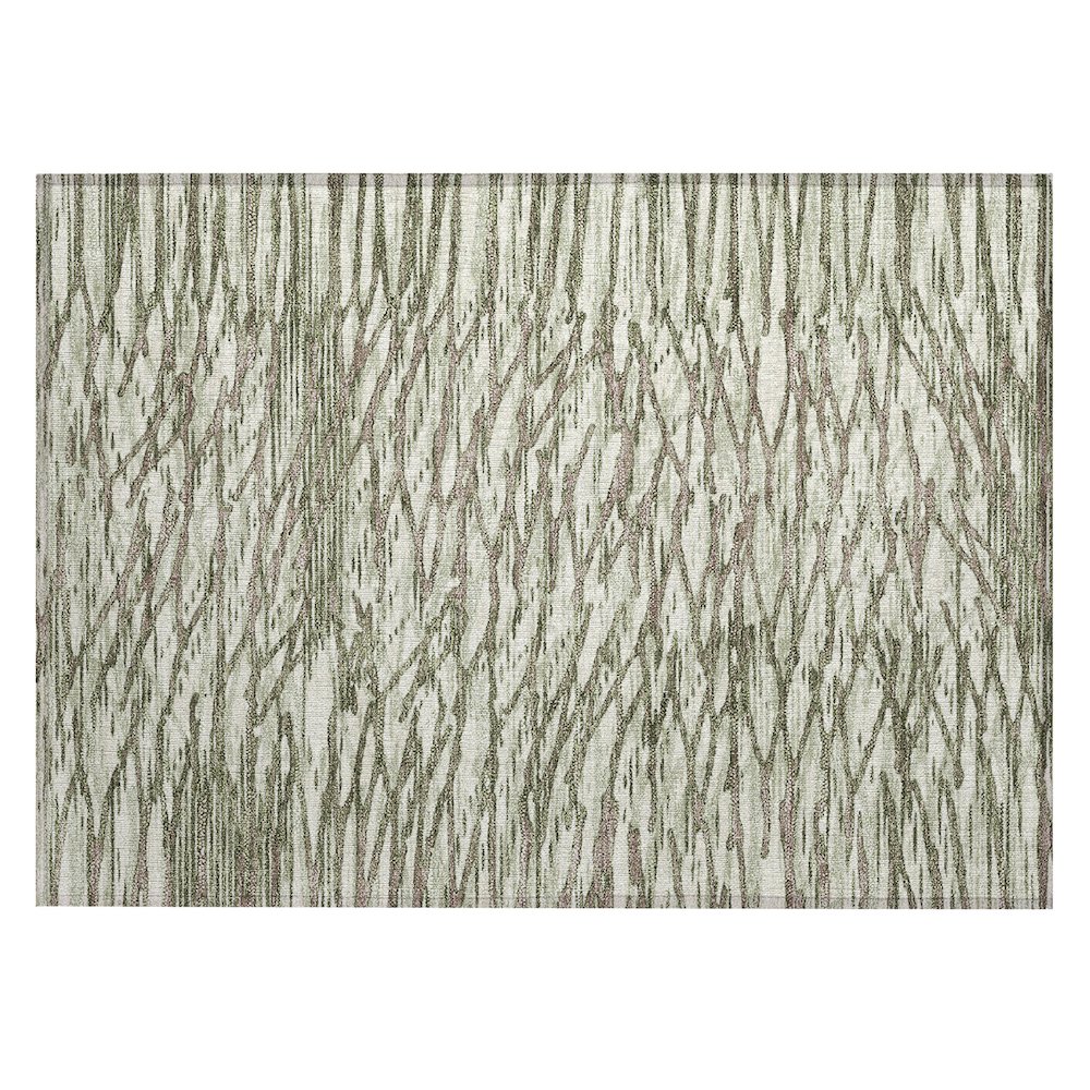 Machine Washable Indoor/Outdoor Chantille ACN2771 Green 1'8" x 2'6" Rug. Picture 1