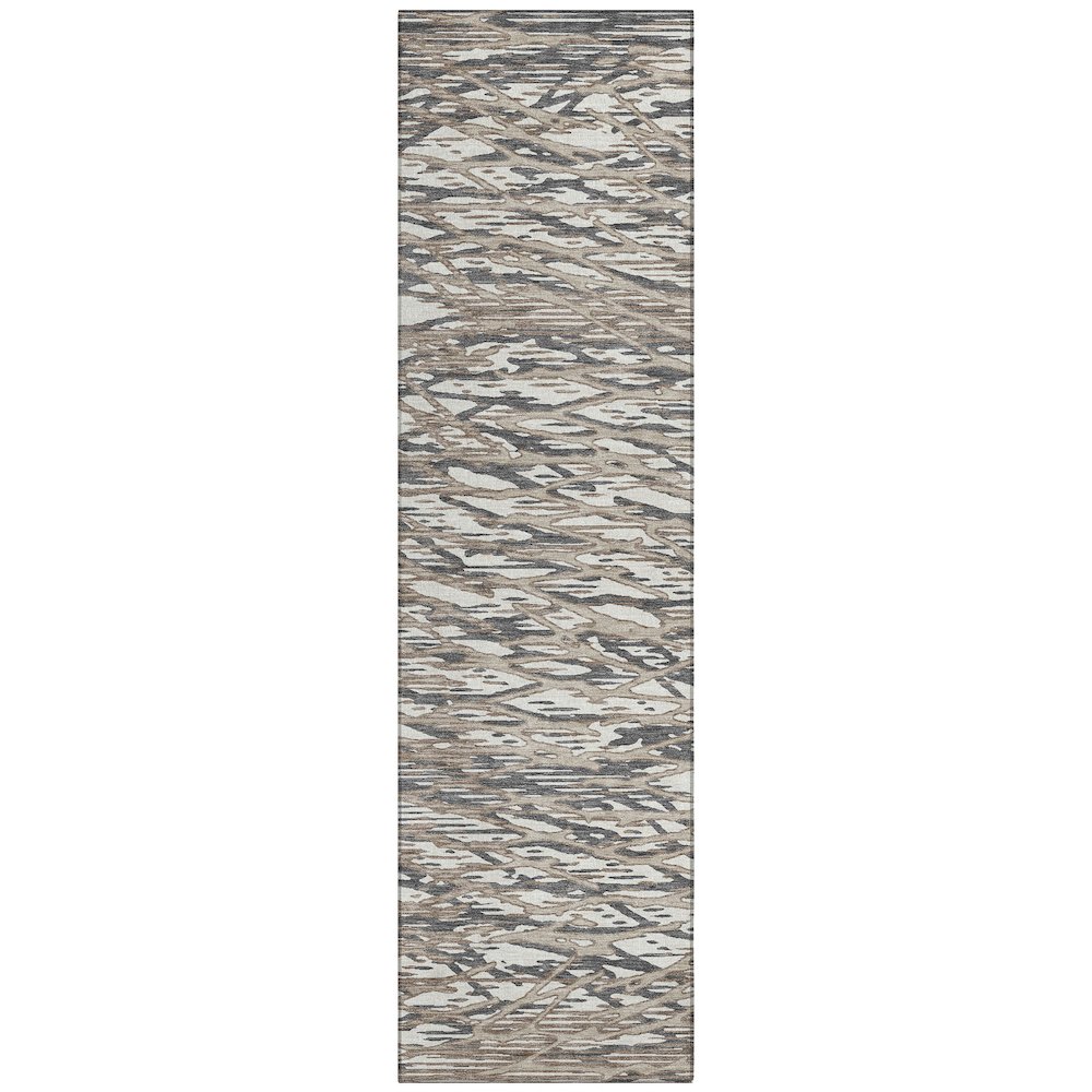 Machine Washable Indoor/Outdoor Chantille ACN2771 Brown 2'3" x 7'6" Runner Rug. Picture 1