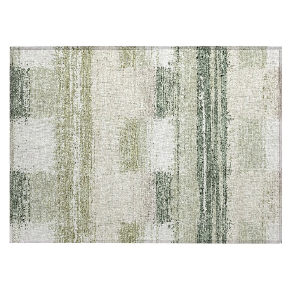Machine Washable Indoor/Outdoor Chantille ACN2772 Green 1'8" x 2'6" Rug. Picture 1