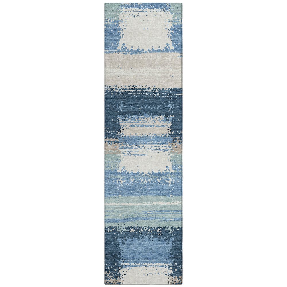 Machine Washable Indoor/Outdoor Chantille ACN2772 Blue 2'3" x 7'6" Runner Rug. Picture 1