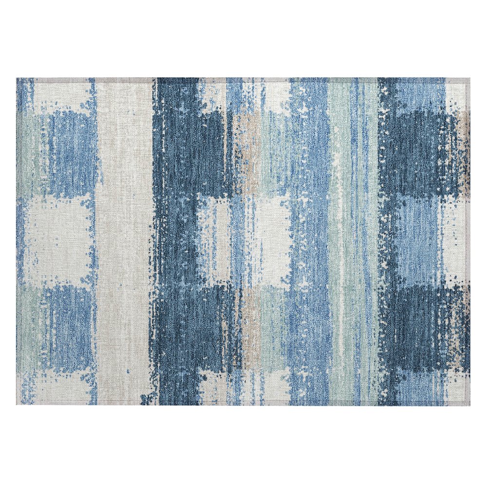 Machine Washable Indoor/Outdoor Chantille ACN2772 Blue 1'8" x 2'6" Rug. Picture 1