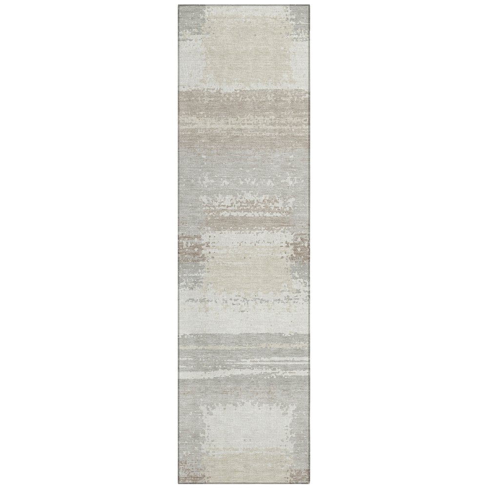 Machine Washable Indoor/Outdoor Chantille ACN2772 Ivory 2'3" x 7'6" Runner Rug. Picture 1