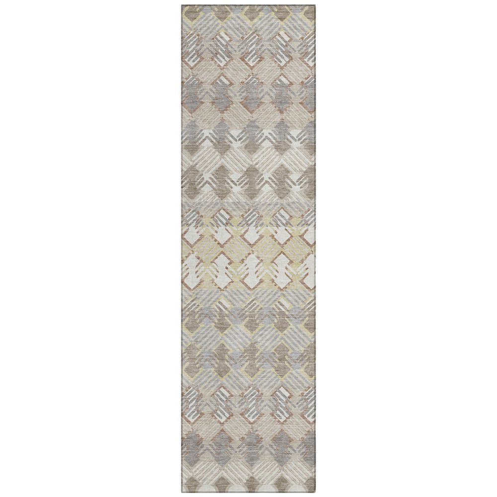 Machine Washable Indoor/Outdoor Chantille ACN2773 Ivory 2'3" x 7'6" Runner Rug. Picture 1