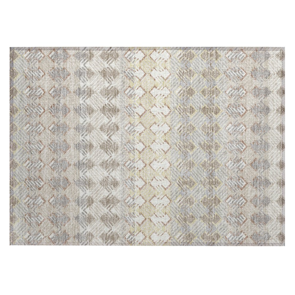 Machine Washable Indoor/Outdoor Chantille ACN2773 Ivory 1'8" x 2'6" Rug. Picture 1